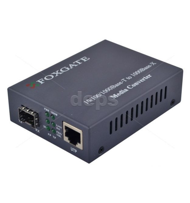 1000Base-TX SFP медіаконвертор із зовнішнім БЖ