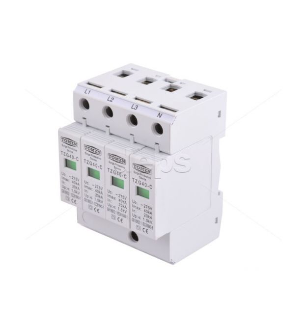 Пристрій захисту від імпульсних перенапруг TOMZN TZG40-C-4P 275V (AC)