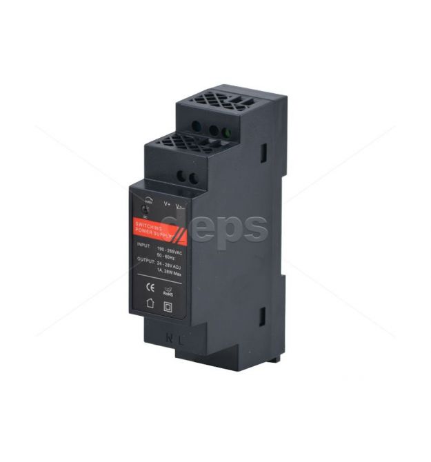 Блок живлення 24В-1A на DIN-рейку BestEn PS-24V-1A-01-DIN (24W) slim