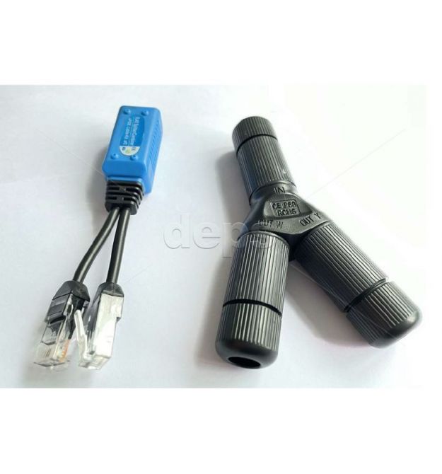 Вуличний RJ-45 мультіплексер-1-2 комплект (POE Pin 12-36)