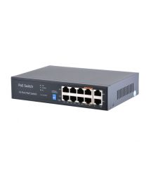 POE Watchdog комутатор FoxGate S6008P-E2-AI-BT (96W) [FE: 8 x POE + 2 x RJ-45]