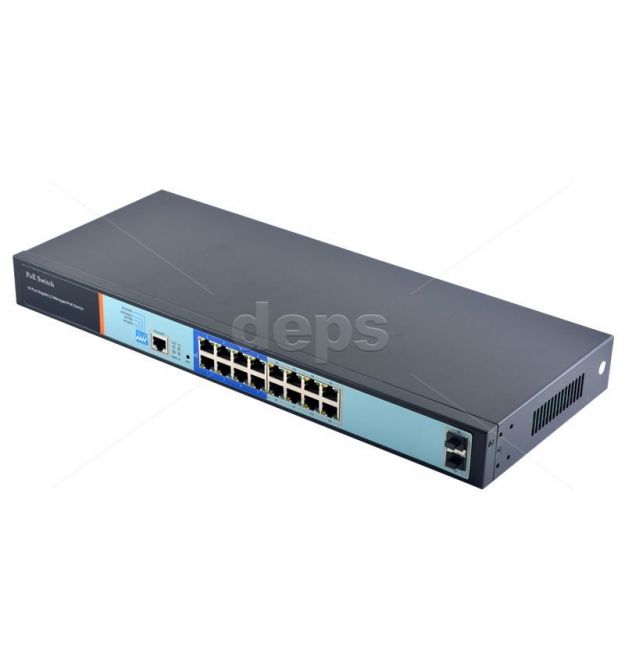 Керований POE комутатор FoxGate S6016G-S2-W POE (250W)