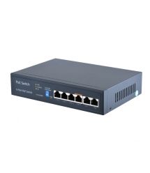 POE Watchdog комутатор FoxGate S6004P-E2-AI-BT (60W) [FE: 4 x POE + 2 x RJ-45]
