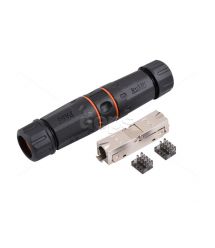 Водонепроникний прохідний з'єднувач Cor-X CAT6A STP IP68