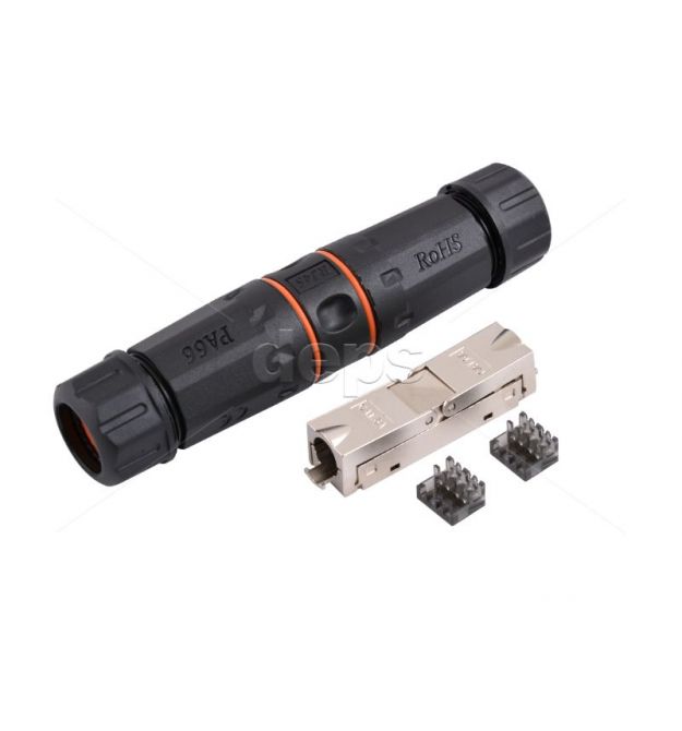 Водонепроникний прохідний з'єднувач Cor-X CAT6A STP IP68