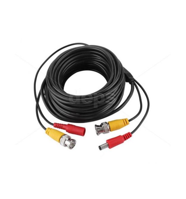 Кабель BNC+DC для підключення AHD-CVI-TVI-CVBS-камер 10 м (чорний)