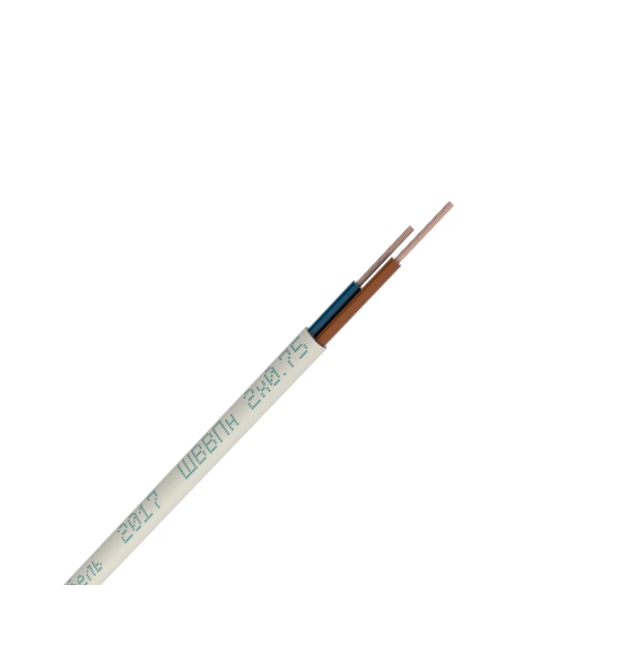 Кабель Одескабель ШВВПн 2х0,75 білий, бухта 100м