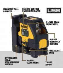 Рівень лазерний лінійний DeWALT DCLE14201GB