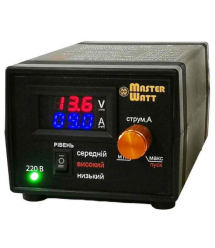 ЗУ для LiFePO4 акумуляторів MW-IZU12-25A(Ц) 12V з цифровим амперметром та регулятором струму до 25А, 150-250V, (MF,AGM,GEL,CA -
