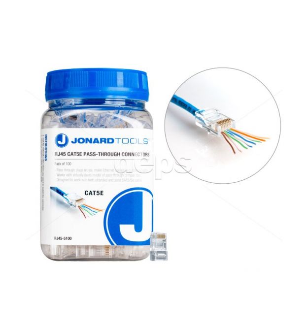 Роз'єм Jonard Tools RJ45 Cat.5e UTP з проходом жил