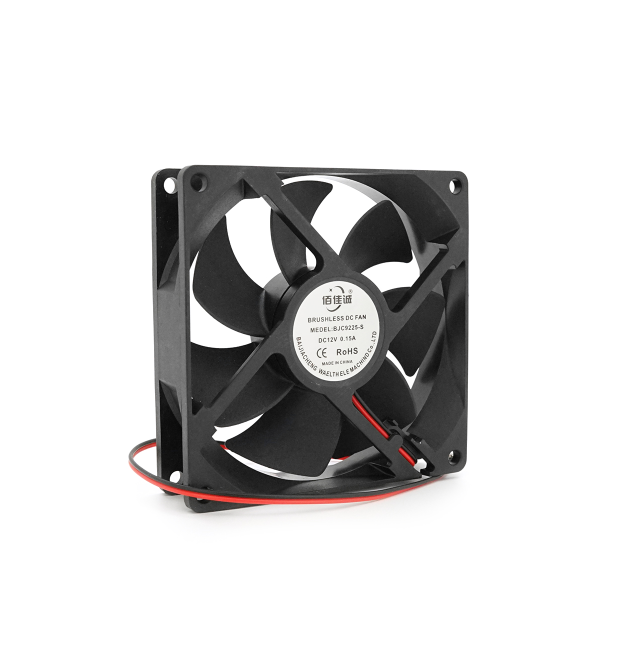 Кулер корпусний BRUSHLESS, 92x92x25mm, 12V - 0.15A, 2-pin, Black, OEM
