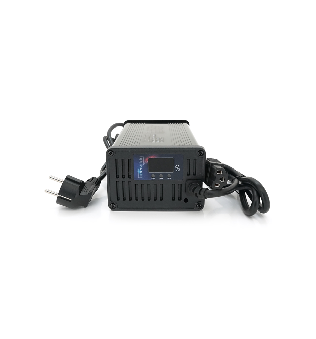 Зарядний пристрій Jinyi для акумуляторів LiFePo4 60V(73V),20S,15A,штекер Triangle plug (T-tipe - C13 - IEC),з індикацією,BOX