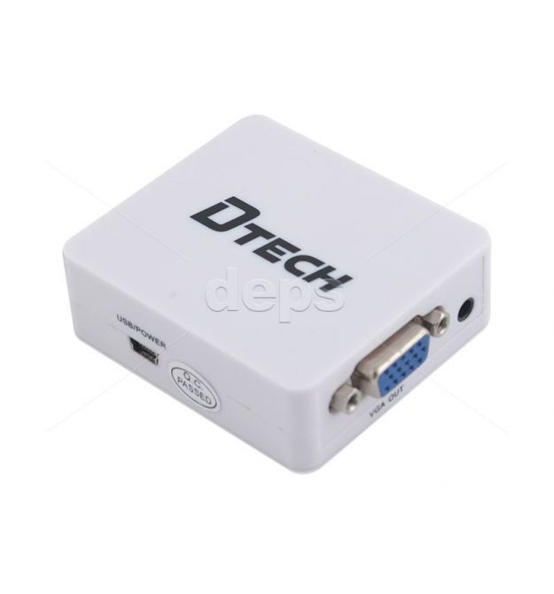 HDMI конвертер HDMI to VGA Dtech