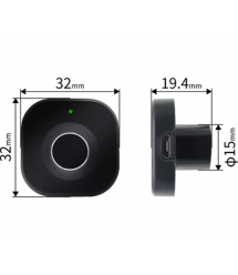 Електронний замок PiPo PF040+BF05 для шафок та висувних ящиків з відбитком пальця, 3&amptimesAAA, 32&amptimes32&amptimes19,4 мм