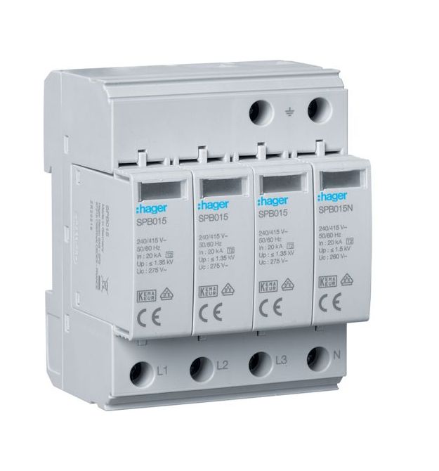 Разрядник (ПЗИП) T2 4P сменный 40kA TT-TNS с индикацией