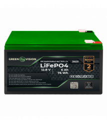 Акумулятор GV LiFePO4 12,8V - 6Ah (76Wh)
