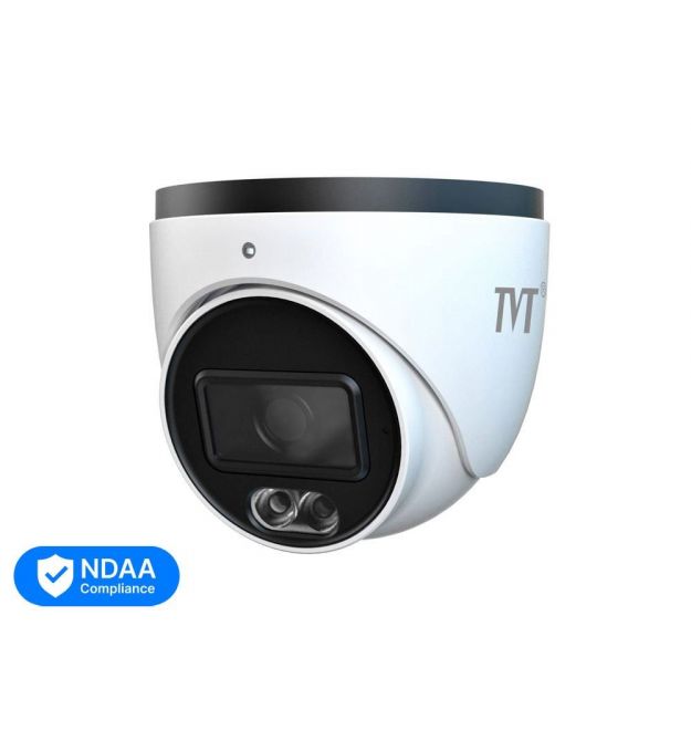 IP-відеокамера 8Mp TVT TD-9584S4L-C(D-PE-AW2) White f-2.8mm, ІЧ+LED-підсвічування, з мікрофоном