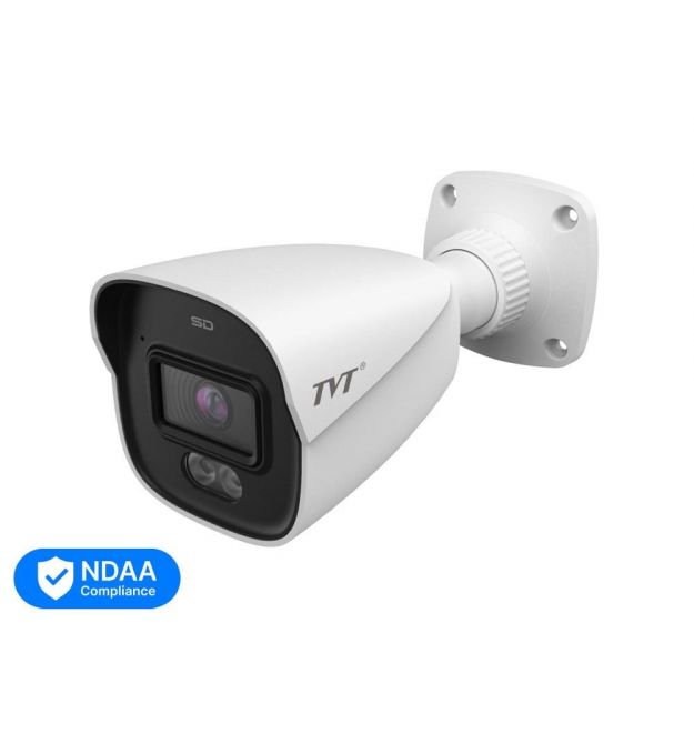 IP-відеокамера 8Mp TVT TD-9481S4L-C(D-PE-AW2) White f-2.8mm, ІЧ+LED-підсвічування, з мікрофоном