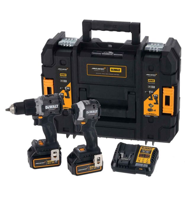 Набор из двух инструментов аккумуляторных бесщеточных McLaren F1 TEAM LIMITED EDITION DeWALT DCK200MP2T