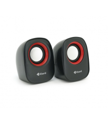 Колонки 2.0 Kisonli V360 для ПК і ноутбука, USB + 3.5mm, 2x1.5W, 20Hz- 20KHz, Red, BOX, Q50