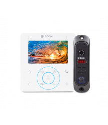 Комплект відеодомофона BCOM BD-480 White Kit (домофон 4 дюйми без памяті + виклична панель 1000 ТВЛ)