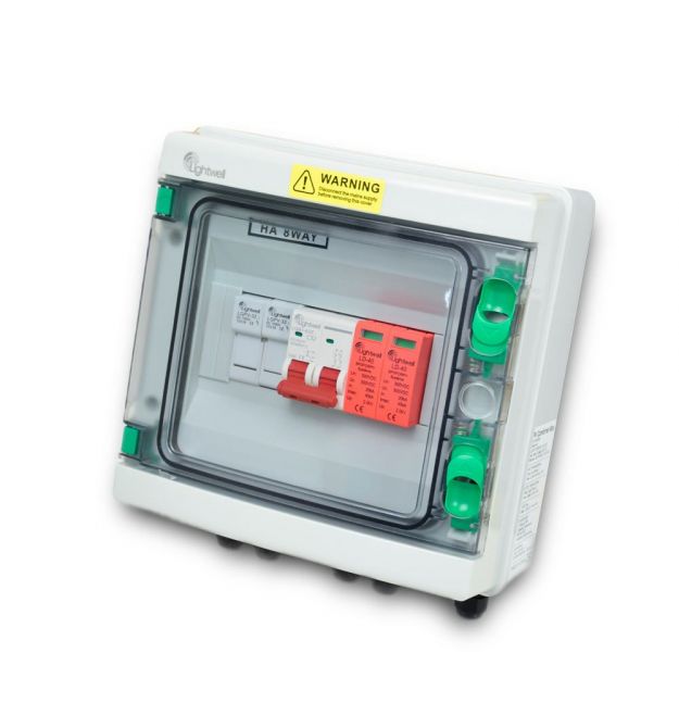 Сонячна PV розподільна коробка LQX1/1DC500VB1-1532-PG, DC 500В 1 вхід 1 вихід, з блискавкозахистом