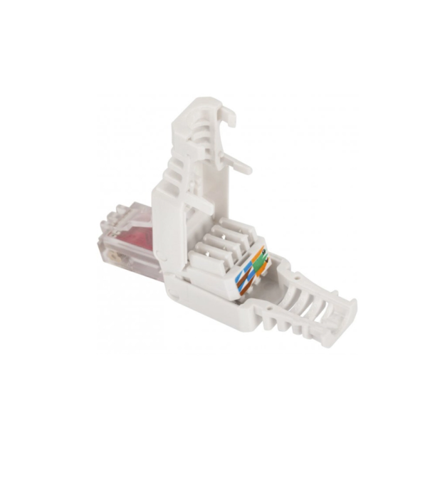 Конектор RJ-45 швидкого монтажу 8P8C UTP Cat-6 (розбірний, безінструментальний) білий, ціна за 1 шт