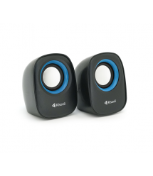 Колонки 2.0 Kisonli V360 для ПК і ноутбука, USB + 3.5mm, 2x1.5W, 20Hz- 20KHz, Blue, BOX, Q50