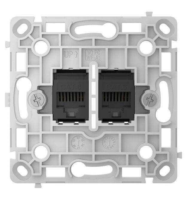 Механизм интернет розетки Ajax OutletCore (LAN) vertical black