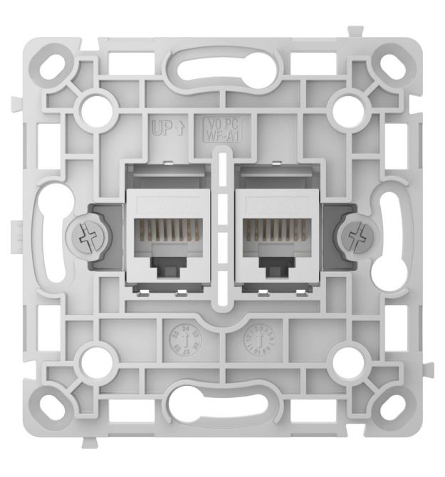 Механизм интернет розетки Ajax OutletCore (LAN) vertical white