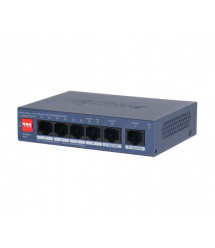 4-портовий керований PoE-комутатор DH-CS4006-4ET2GT-36 з 4 портами PoE 100 Мбіт + 2 порти UP-Link 1000 Мбіт, 115x84x27 мм