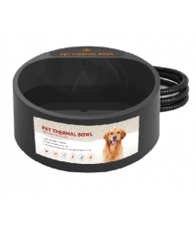 Миска для води Merlion, LS-1601, з підігрівом, для тварин, ABS, підвісна, кругла, чорний