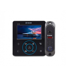 Комплект відеодомофона BCOM BD-480 Black Kit (домофон 4 дюйми без памяті + виклична панель 1000 ТВл)