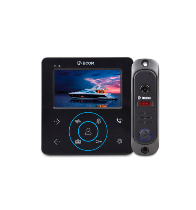 Комплект відеодомофона BCOM BD-480 Black Kit (домофон 4 дюйми без памяті + виклична панель 1000 ТВл)