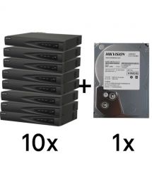 Комплект Hikvision DS-7616NI-Q1(D) 10 шт + DS40HKVS-VX1