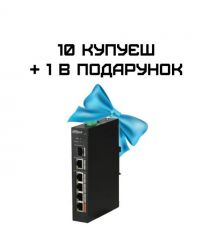 Коммутатор 4 порта неуправляемый Dahua DH-PFS3106-4ET-60 POE