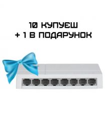 Коммутатор 8 портов неуправляемый Dahua DH-SF1008L