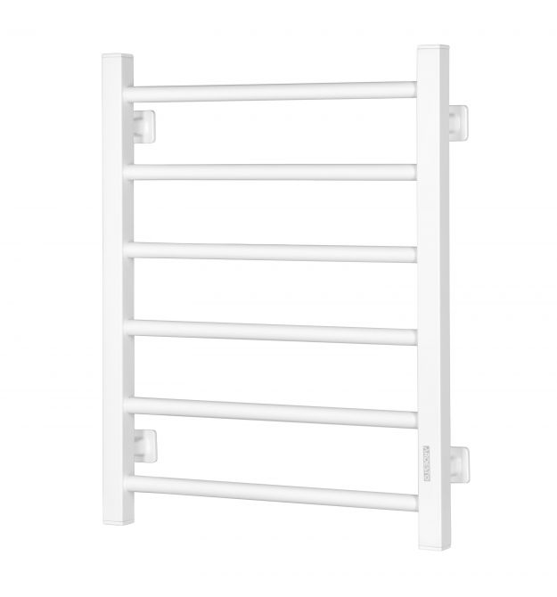 ARDESTO Полотенцесушитель электрический EKO, 480x600мм, кнопка, сталь, левое подключение, белый