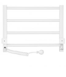 ARDESTO Electric towel dryer EKO, 480x600mm, button, steel, right connection, white