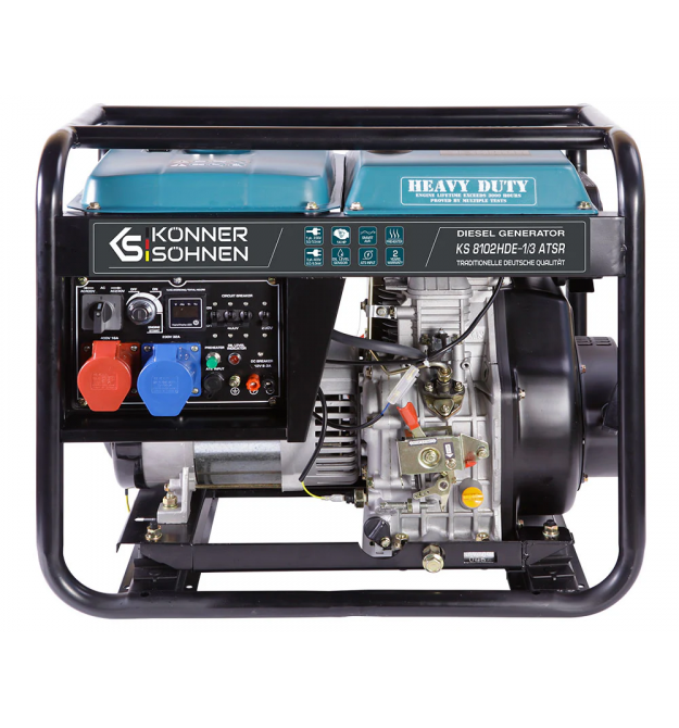 Könner & Söhnen Генератор дизельный Konner&Sohnen KS 8102HDE-1/3 ATSR (EURO II), 230/400В, 5.5/6.5кВт,
