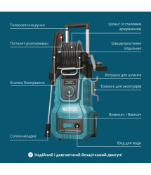 Könner & Söhnen Мойка высокого давления Konner&Sohnen KS 2000Вт 110-160бар 390л/час шланг 8м 16кг