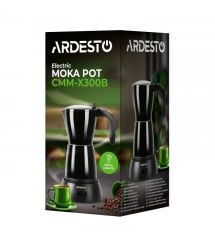 ARDESTO Кофеварка электрическая гейзерная 0.3л, молотый, черный
