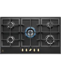 Electrolux Варильна поверхня Electrolux газова, 90см, чавун, чорний