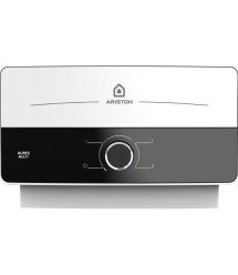 Ariston electric water heater, instantaneous AURES SM 7.7, 4.4 l/min, 7.7 kW, horizontal installation, mechanical control, A, Vi