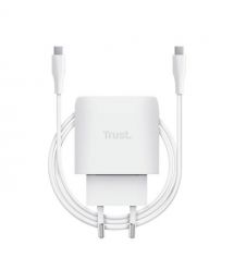 Trust Desktop Charger Maxo 45Вт, GaN, USB-C PD/PPS, білий