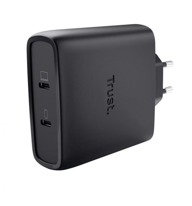 Trust Desktop Charger Maxo 100Вт, GaN, 2xUSB-C ,PD/PPS, чорний
