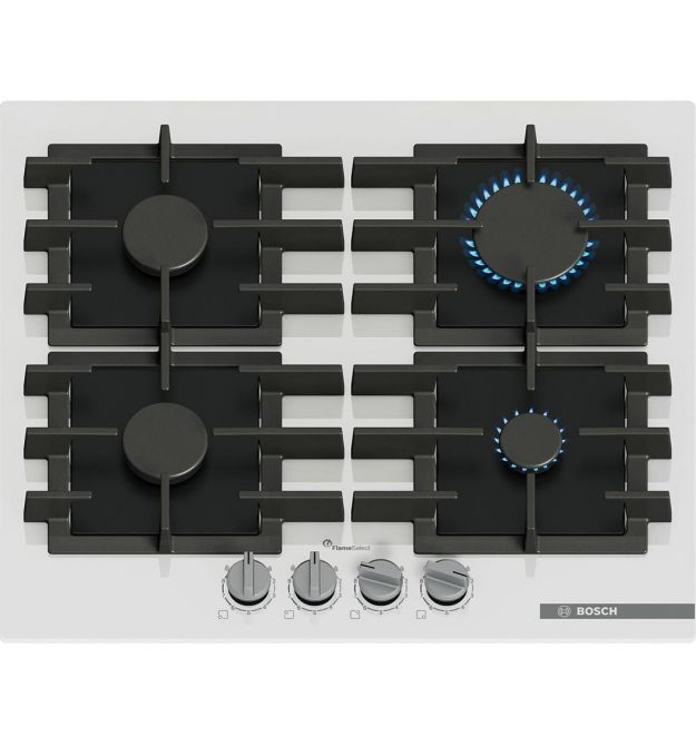 Bosch Варильна поверхня Bosch газова, 60см, чавун, білий