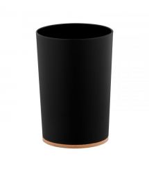 ARDESTO Стакан для зубных щеток Minimalism 7.8x11.3см, полипропилен, бамбук, черный