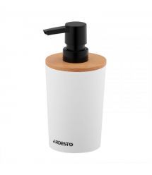 ARDESTO Диспенсер для мыла Minimalism 380мл, полипропилен, бамбук, белый