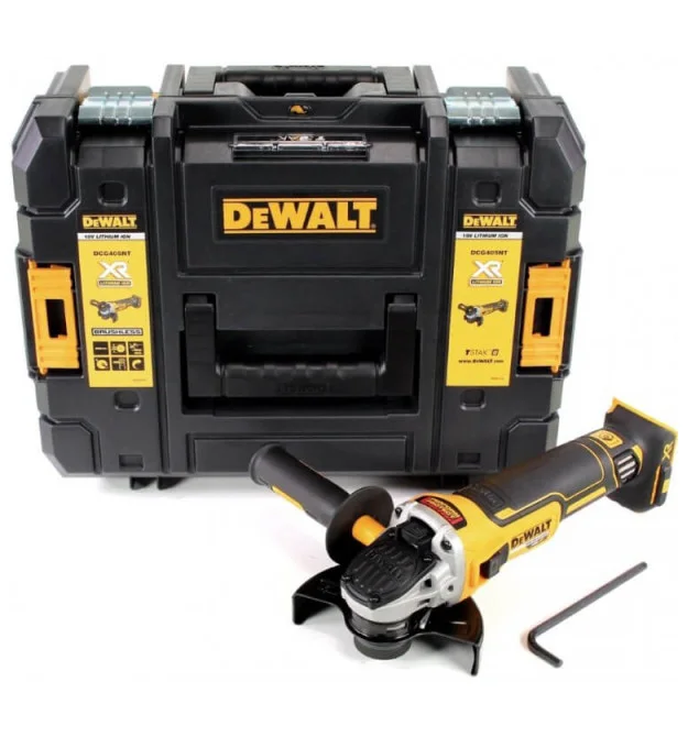 DeWALT angle grinder cordless brushless 18V XR Li-lon 125mm 9000rpm case 1.74kg without battery and spare part